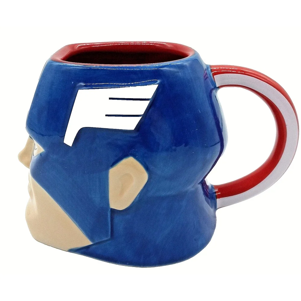 Disney Store Marvel Captain America 3D Sculpted Ceramic Mug Cup Figural